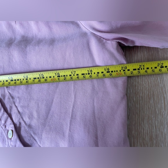 Soft Surroundings M Tencel Button Top Wrap‎ Tunic Diagonal Asymmetrical Pink Tab - Picture 7 of 11